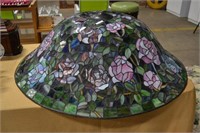 large stain glass ceiling fixture