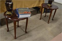 2 matching queen anne end tables