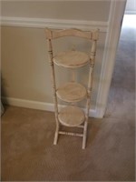 DISTRESSED 3 TIER MUFFIN STAND 38" TALL