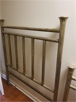ANTIQUE 3/4 BRASS BED WITH RAILS