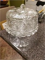 CAKE STAND -COVERED, GLASS