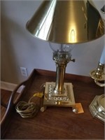 VERY NICE GOLD STUDENT LAMP WITH CLAW FEET