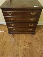 CRESCENT WALNUT FINISH DRESSER WITH PULL OUT TRAY