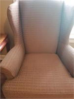 QUEEN ANNE WING BACK CHAIR AND OTTOMAN