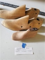 3 WOODEN SHOE MOLDS-MAN, WOMAN AND CHILDS