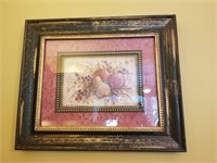 FRAMED 12 X14 FRUIT DECORATIVE PICTURES-PAIR