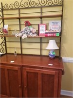 ASHLEY SHAKER STYLE CHERRY HUTCH WITH BAKERS
