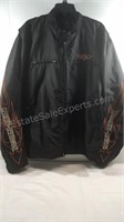Harley Davidson men’s double zipper black jacket