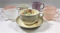 Vintage Fire King and Syracuse China coffee c