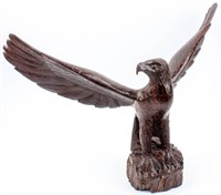 Art Bald Eagle Ironwood Carving Sculpture
