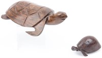 Art Turtle & Tortoise Ironwood Carving Sculptures