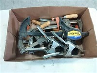 assortment of clamps