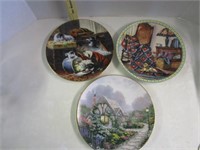 (3) Collectible plates by Knowles; Includes a