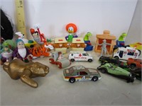 Early McDonald's toys & old cars