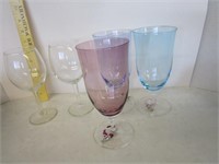 Nice wine glasses with charms; pick up only