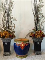 Ecelctic Style Floral Arrangement & Planter