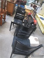 Four Black Diningroom Chairs