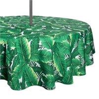 DII 60" Outdoor Tablecloth w/ Zipper and Umbrella