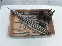 assortment of drill bits and punches
