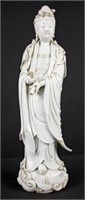 19th Early 20th C. Xu Yunlin Dehua Guanyin Figure