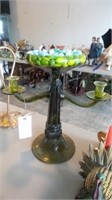 Antique Glass Candle Holder