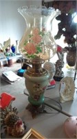 Antique Painted Glass Lamp