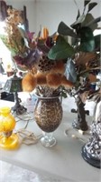 Glass Vase & Floral