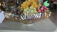 Carnival-like Glass Dishes & Fruit Bowl