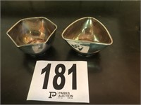 (2) Plated Serving Dishes (Marked India)