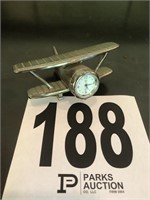 4 x 1 ½" Clock/Plane Airplane Paperweight
