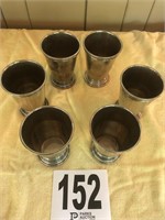 (6) Silver Plated Cups