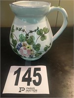 7x7" Hand Painted Ivy Pitcher 1980