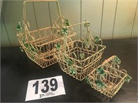 Set of (3) Wire Decorative Baskets