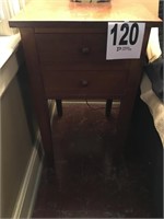 29x17x20" Bedside 2 Drawer Table