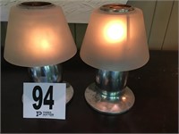 Pair of Candle Holder Lamps