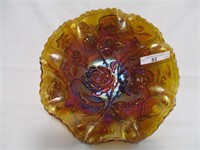 Imp 8" amber Open Rose bowl