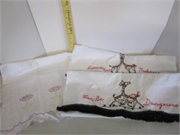Needlepoint runner & 2 pillow cases
