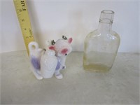 Vintage finds 1/2 pint bottle & cow with S & P;