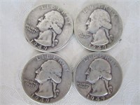 1943 P Silver Washington Quarters