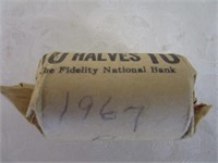 Roll of 1967 P 40% Silver Halves