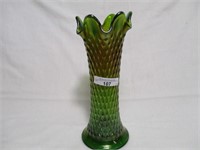 Nwood 8.5" green Diamond Points vase