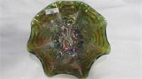 Imper. 8.5" Green Pansy Ruffled Bowl One of the