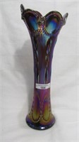 Imp Elec, Purple 12" Beaded Bullseye Vase
