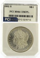 1881-S MS64 DMPL Morgan Silver Dollar
