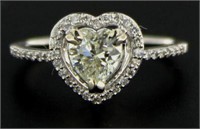 14kt Gold 1.11 ct Heart Diamond Solitaire Ring