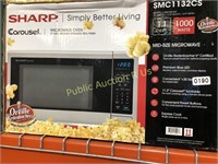 SHARP $169 RETAIL 1,1 CU FT MICROWAVE-ATTENTION