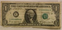 US Currency Bill Federal Res $1 1977