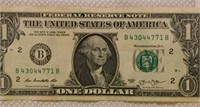 US Currency Bill Federal Res $1 2013