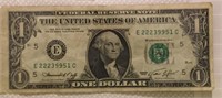 US Currency Bill Federal Res$1 1974
