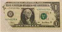 US Currency Bill Federal Res $1 2001